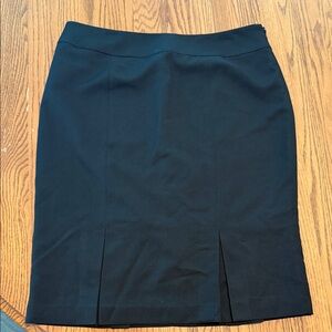 Black Label by Evan Picone Elegant Classic Black Pencil Skirt Minimalist Size 14